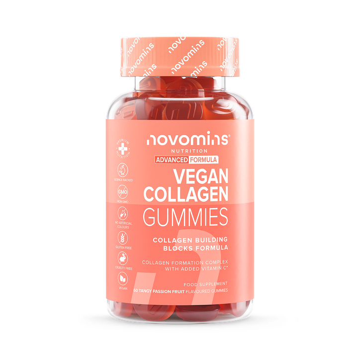 Novomins Vegan Collagen Passionfruit Flavour 60 Gummies 30 Days Supply